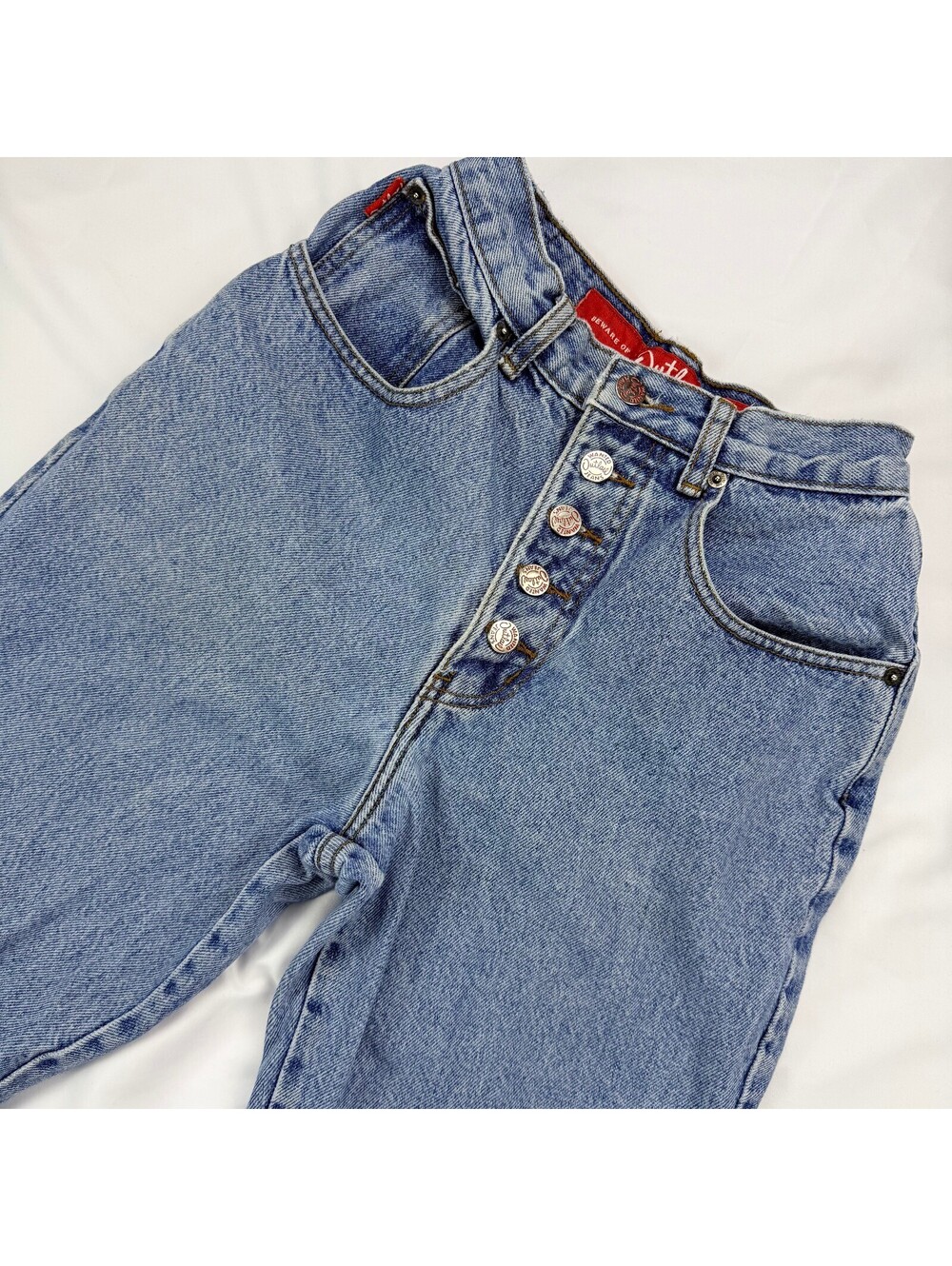Vintage 90s Outlaw Jeans Womens 3 High Rise Button Fly Mom Jeans Made USA
